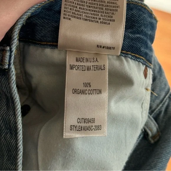 Agolde Women's Straight Leg Jeans in Light Blue - Picture 6 of 6